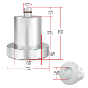 Amortiguador de elevación para gato hidráulico, 80 mm de altura, 50 mm de diámetro, almohadilla para gato de coche con refuerzo magnético para uso automotriz - Product Image 1