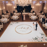 Autocollant de sol de danse de mariage, blanc brillant mat, autocollant en PVC auto-adhésif, faible adhérence, amovible, faible viscosité pour l'impression