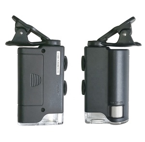 60X/100X携帯電話顕微鏡、携帯電話クリップポケット拡大鏡LEDUVライト付き - Product Image 5