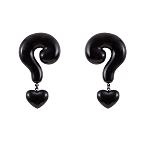MUXCOR Wholesale Fancy Fashion <strong>Jewellery</strong> for Ladies Exaggerated Resin Question Mark Heart Anti-allergy Needles Earrings - Product Image 5