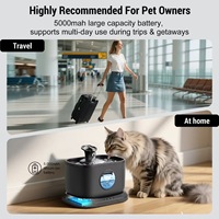 Fontaine à eau sans fil pour animaux de compagnie, 28L, batterie au lithium, rechargeable par USB, distribution activée par induction avec filtration, directement de l'usine