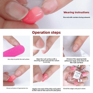 Juego de 30 <span class=keywords><strong>Uñas</strong></span> Postizas de Lujo ABS con Cobertura Completa, Nuevas Parches de Manicura Reutilizables con Patrón Cuadrado, Fácil Aplicación <span class=keywords><strong>en</strong></span> los Dedos - Product Image 4