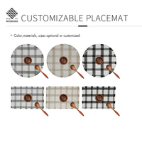 Napperons de table de cuisine élégants en coton personnalisés avec pompons en coton et polyester multi-usages
