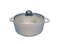 Ensemble de casseroles en céramique à prix d'usine, blanc, antiadhésif, avec couvercle en verre, pour soupes, OEM