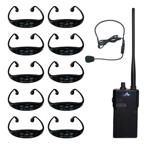 10 Auricolari Subacquei H907, <span class=keywords><strong>1</strong></span> Kit Trasmettitore FM H900, 12 Canali Impermeabili con Controllo Volume e LED per Comunicazione Istruttore Nuoto - Product Image 5