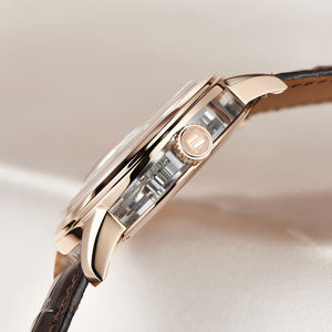 OBLVLO डिजाइनर Tourbillon पुरुषों मैकेनिकल घड़ियाँ असली लेदर हीरा Bezel स्टील कंकाल डायल पुस्तिका-पवन घड़ियाँ - Product Image 2