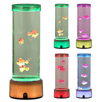 Nouvellement Design Dôme Circulaire En Plastique LED Shine Change Couleur Romantique Ambiant Élégant Commutateur Contrôle Enfant Cadeau Méduse Poisson Lampe