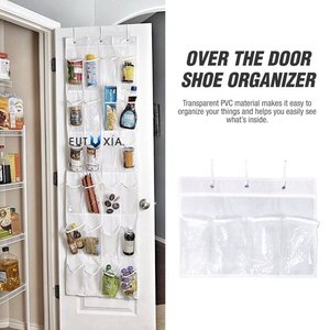 Over the Door <b>Shoe</b> Organizers Hanging Bag clear <b>Shoe</b> Rack With Metal <b>Hooks</b> - Product Image 6