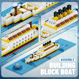 Kit di Modellismo in Plastica Premium per Decorazione Casa, Set di Blocchi da Costruzione <span class=keywords><strong>Titanic</strong></span> e Iceberg con Dettagli Realistici - Product Image 5