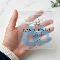 Sacs zip-lock en plastique transparent personnalisés de haute qualité avec pochette d'emballage scellée givrée à fermeture éclair pour l'artisanat de bijoux