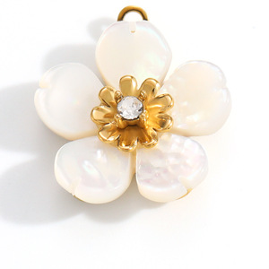 SUMMLY Summer Ocean Style Shell Fish Flower Pendant 18K Gold <strong>Silver</strong> Plated Stainless Steel <strong>Charms</strong> Fashion Jewelry - Product Image 3