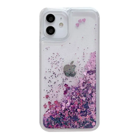 Conception transparente simple nouveau sable liquide étui de protection en TPU pour téléphone portable poignée de téléphone PC dur Compatible pour Apple 14 Pro Max 14