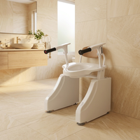 Siège de toilette élévateur pour personnes âgées, chaise de transfert mobile, transfert facile entre le lit et les toilettes