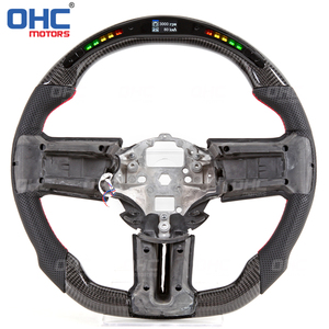 Volante de Fibra de Carbono con LED RPM para <span class=keywords><strong>Ford</strong></span> <span class=keywords><strong>Mustang</strong></span> <span class=keywords><strong>Shelby</strong></span> 2010 2011 2012 2013 2014 Volantes OHC Motors - Product Image 6