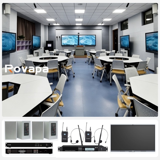 Multimedia Classroom Audio-visual System Solution Speaker Microphone Amplifier Ceiling Mounted Speaker Monitor Factory Audio DJ