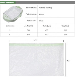 Bolsa de Basura para Caja de Arena para Gatos, de Plástico, con Cierre Automático, con Pala Reforzada y Cuerda para Recoger - Product Image 6