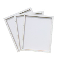 Cadeaux personnalisés pour enfants, cadeaux pour la Journée des enfants, peinture sur toile de coton noire vierge à faire soi-même, toile tendue avec cadre en bois de pin, peintures artistiques