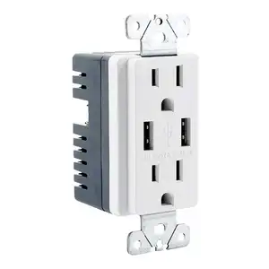 Oswell Chất lượng cao Duplex receptacle kép loại A + Một cổng sạc 3.6A Cổng USB USB Ổ cắm ổ cắm