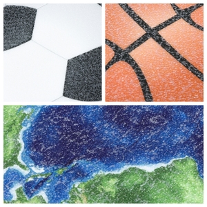 <span class=keywords><strong>Adesivi</strong></span> personalizzati PEVA antiscivolo con modelli di calcio da basket in terra decalcomanie antiscivolo per pavimenti da <span class=keywords><strong>bagno</strong></span> e doccia - Product Image 1