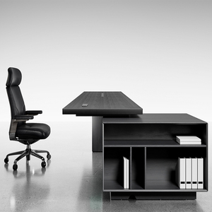 Escritorio en forma <span class=keywords><strong>de</strong></span> L ejecutivo moderno para CEO o Gerente Tira <span class=keywords><strong>de</strong></span> luz <span class=keywords><strong>de</strong></span> ambiente Muebles <span class=keywords><strong>de</strong></span> oficina convertibles para la Oficina del Jefe - Product Image 3