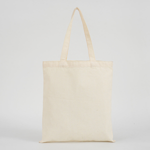 Custom Polyester Cotton Canvas Reusable Shopping Tote Bag Plain Blank White