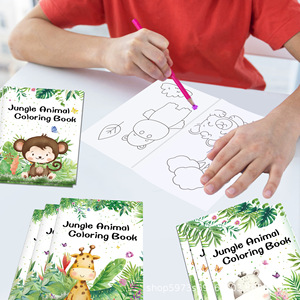 Libro de colorear DIY de <span class=keywords><strong>animales</strong></span> salvajes de la <span class=keywords><strong>selva</strong></span> para niños, fiesta, jirafa, elefante, <span class=keywords><strong>dibujos</strong></span> animados, pintura de grafiti, juguetes de dibujo - Product Image 4