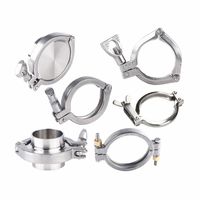 Kit de raccords de tuyauterie en acier inoxydable pour usine, avec embouts Tri-Clamp (2 raccords de tuyauterie, 1 collier de serrage, 1 joint)