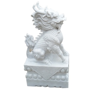 Antik çin ejderha heykeli taş mermer Qilin heykel hayvan <span class=keywords><strong>Kylin</strong></span> taş oyma tek boynuzlu at heykeli dış dekorasyon için - Product Image 1