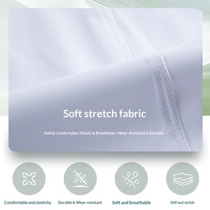 Tenue de travail pour <span class=keywords><strong>chef</strong></span> d'hôtel, manches courtes, été, fine, respirante, polyester gaufré, uniforme résistant à la saleté pour hommes, restauration, <span class=keywords><strong>cuisine</strong></span> - Product Image 2