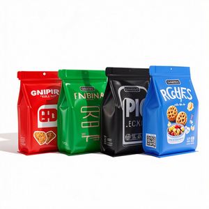 Sac en mylar à café anti-odeur avec valve avec impression personnalisée à haute barrière en plastique 8oz feuille debout pochette à fermeture éclair - Product Image 2