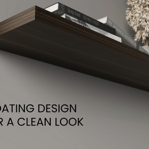Ecco 47 In Wide Floating Shelves Set Of 2 Wall Storage Bookshelves For Bedroom Bathroom Living Room Decor - Product Image 6