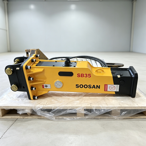 Marteau hydraulique de type boîte Soosan SB35, burin de 60 mm pour excavatrice de 3 à 6 tonnes, démolition de roche - Product Image 2