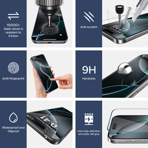 Kupoom ฟิล์มกระจกนิรภัย3D ปกป้องเต็มรูปแบบ HD บางเฉียบกันน้ำความแข็ง9ชั่วโมงสำหรับ16/17 <span class=keywords><strong>pro</strong></span>/<span class=keywords><strong>pro</strong></span> MAX - Product Image 3