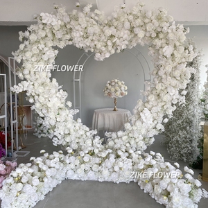 Romantic 5D Pink Red Rose Heart-Shaped Floral Wall <strong>Arch</strong> Burgundy Cloth Floral <strong>Wedding</strong> <strong>Arch</strong> Love Heart Artificial Flower <strong>Arch</strong> - Product Image 6