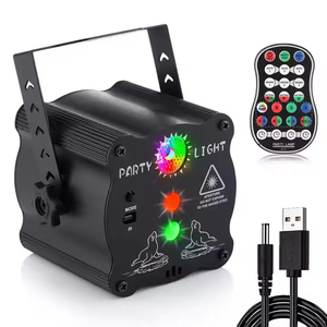 Cái nhìn mới mini LED Disco DJ ánh sáng sân khấu 3-lỗ chùm tia <span class=keywords><strong>laser</strong></span> hộp đêm đám cưới trang trí điều khiển từ xa ấm chiếu đèn - Product Image 5