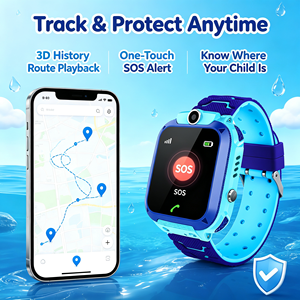 Set di Smartwatch per Bambini <span class=keywords><strong>con</strong></span> <span class=keywords><strong>GPS</strong></span>, Monitoraggio Remoto, Batteria a Lunga Durata, Localizzazione LBS, SOS, Chiamata Vocale, Fotocamera, Orologio Impermeabile per Bambini - Product Image 2