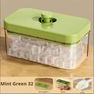 Molde Portátil de Plástico para Cubitos de Hielo de Grado Alimenticio, Bandeja Sostenible para Hacer Hielo en Casa con Tapa de Presión, Gadget de Verano - Product Image 6