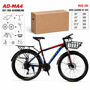 TIG-geschweißter <span class=keywords><strong>Pivot</strong></span>-Rahmen <span class=keywords><strong>MTB</strong></span> mit Gewindelosem Steuersystem, Schwalbenschwanz-Lenker, Breitem Stahlkurbelgarnitur und Hinterem Ständer - Product Image 4