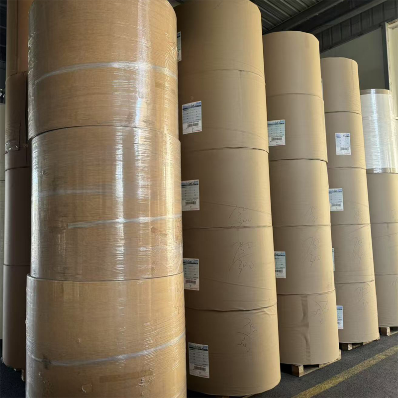 Brown Kraft Base Paper Roll for Food Grade Packing Raw Material Jumbo Paper Roll
