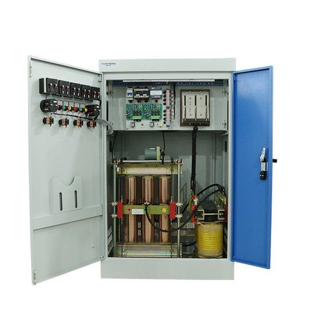 Three-Phase SVC Voltage Regulator with LED Display 50/60Hz Servo Motor Control Copper Material 20-800KVA Capacity
