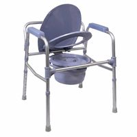 Chaise de toilette pliable en aluminium pour personnes âgées avec accoudoirs confortables et couvercle – Offre spéciale