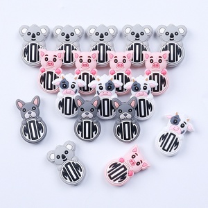 Perline in Silicone per Amanti degli Animali Domestici, Ornamento Fai-da-Te per Portachiavi, Perline Sparse a Forma <span class=keywords><strong>di</strong></span> Animali Cartoon, Tecnologia Epossidica, Perline in Silicone per Cani e Gatti - Product Image 3