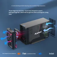 Caja de Disco Duro MAIWO de 3.5 Pulgadas, Puerto Serie de Escritorio, Expansión de Almacenamiento RAID, Carcasa Móvil de Aleación de Aluminio y ABS