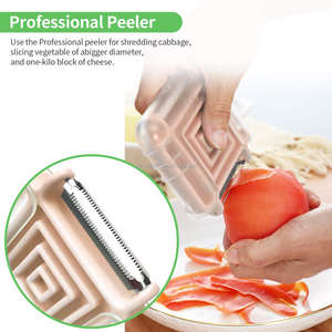 Pelapatate Julienne OEM 3 in 1 pelapatate per pelapatate <span class=keywords><strong>pomodoro</strong></span> carote zucchine con girevole, Julienne, seghettato - Product Image 4