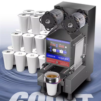 Machine de scellage automatique pour gobelets en plastique et en papier pour une utilisation en cuisine, gobelets à thé Boba, diamètre des gobelets 85 mm, 89 mm, 90 mm, 95 mm