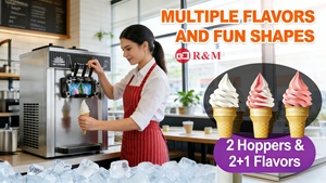 Máquina Industrial para Hacer Helados Cremosos Tipo Spaghetti para <span class=keywords><strong>Casas</strong></span> y Restaurantes - SOFT ICE CREAM MAKER MACHINE - Product Image 5