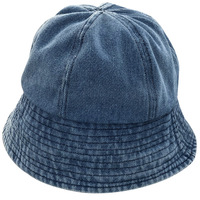 Topi Nelayan Denim Wanita Musim Semi Musim Gugur Retro Jepang Mahkota Bulat Pinggiran Lebar Pelindung Matahari Kepala Besar Serbaguna