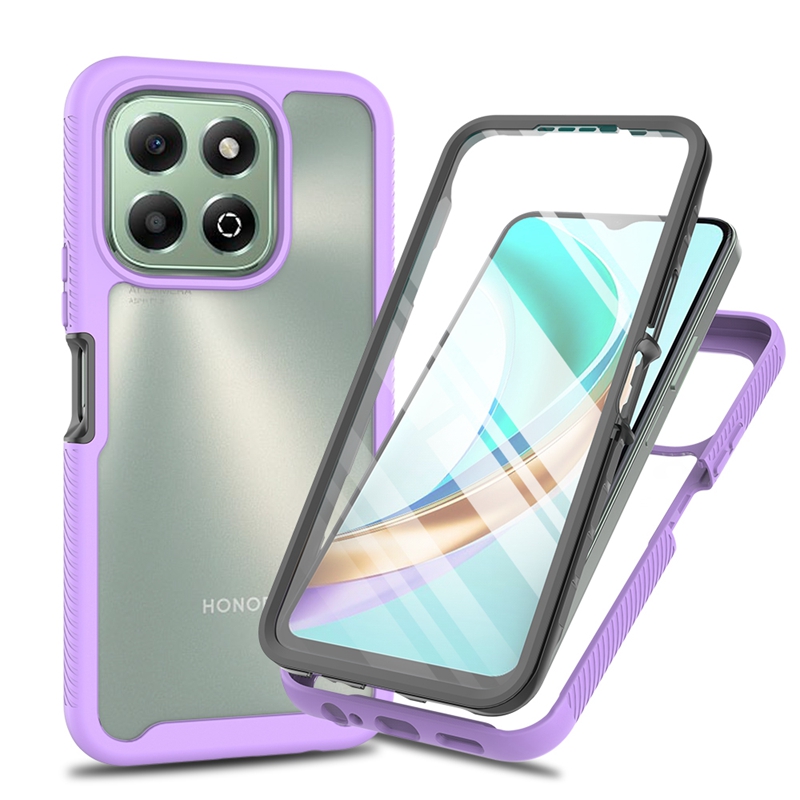 Knoowcase For Honor X6B Case Built-in Screen Protector Honor X6B Phone Case Shockproof Full Body Protection Rubber Bumper Stylish Clear Rugged Back Shell Cover,Dark Blue - View #2