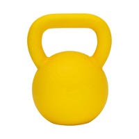 Kettlebell jaune 16 kg, robuste, pour entraînement de force, corps en acier durable, revêtement électrostatique en poudre, entraînement en salle de sport