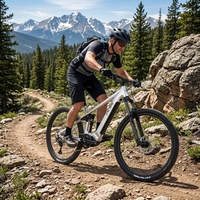 2025 Vollgefedertes Enduro E-MTB 500W 48V Lithium 29 Zoll 12-Gang 12S 203mm 4-Kolben 160mm Dropper 140Nm Sport 45KM/H